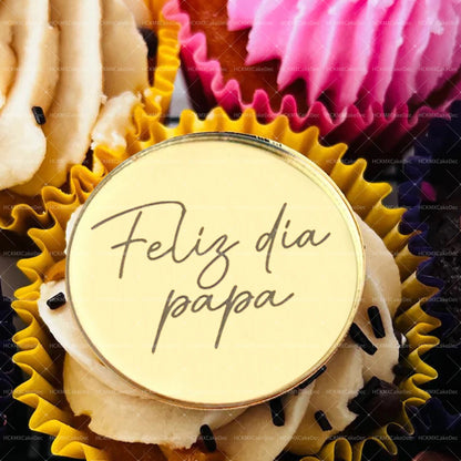 10pcs Gold Acrylic Best DAD Ever/LOVE YOU Dad Cake Toppers for Happy Father`s Day Birthday Party Cake Decorations