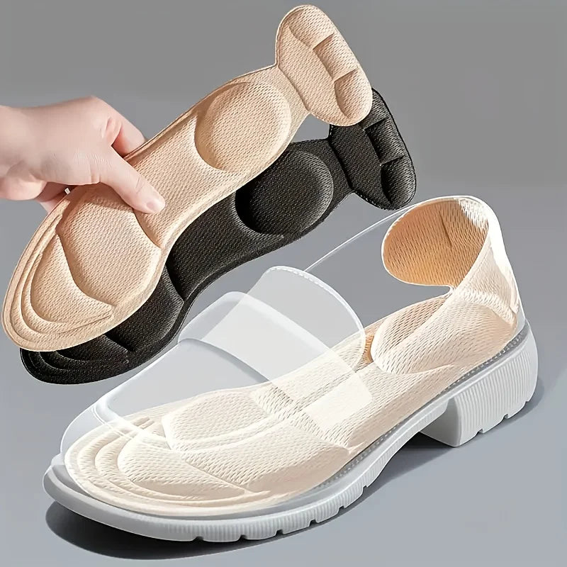 Memory Foam Insoles Women High-heel Shoes Insoles Anti-slip Cutable Insole Comfort Breathable Heel Protection Massage Shoe Pads