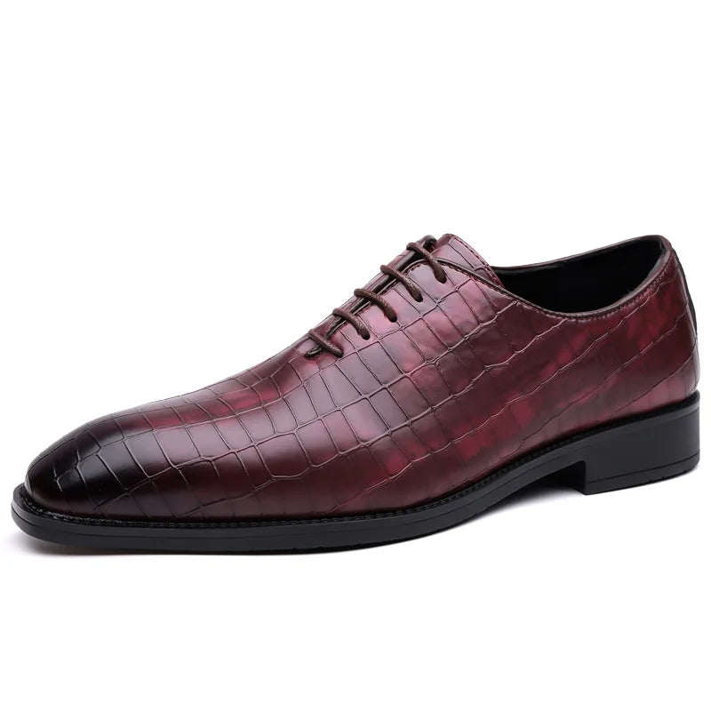 Luxury Mens Leather Shoes Retro Carved Lace-up Brogue Oxford Wedding Men Dress Shoes Male Formal Business Gentleman Office Shoes