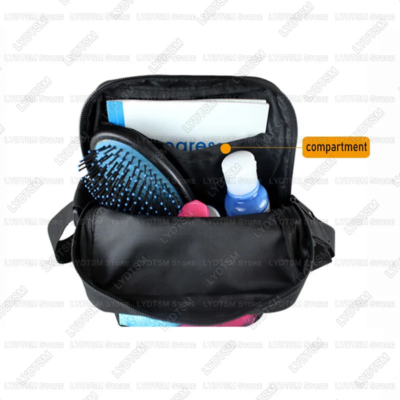 Japanese Black Cat Eating Ramen Print Crossbody Bag Women Shoulder Bag for Travel Phone Wallet Holder Teenager Messenger Bags
