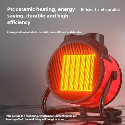 Portable Electric Space Heater with Overheat and Tip-Over Protection 2000W Adjustable Thermostat 2 Heat Settings + Fan Mode for
