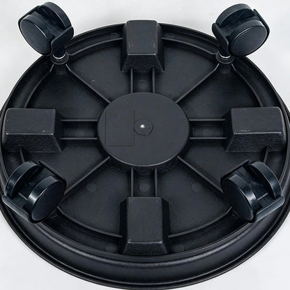 Heavy Duty Plant Holder 4 Wheel Rolling Planter Tray with Drainage Plant Pot Dolly Movable Base Home Garden Decorative Pot Stand