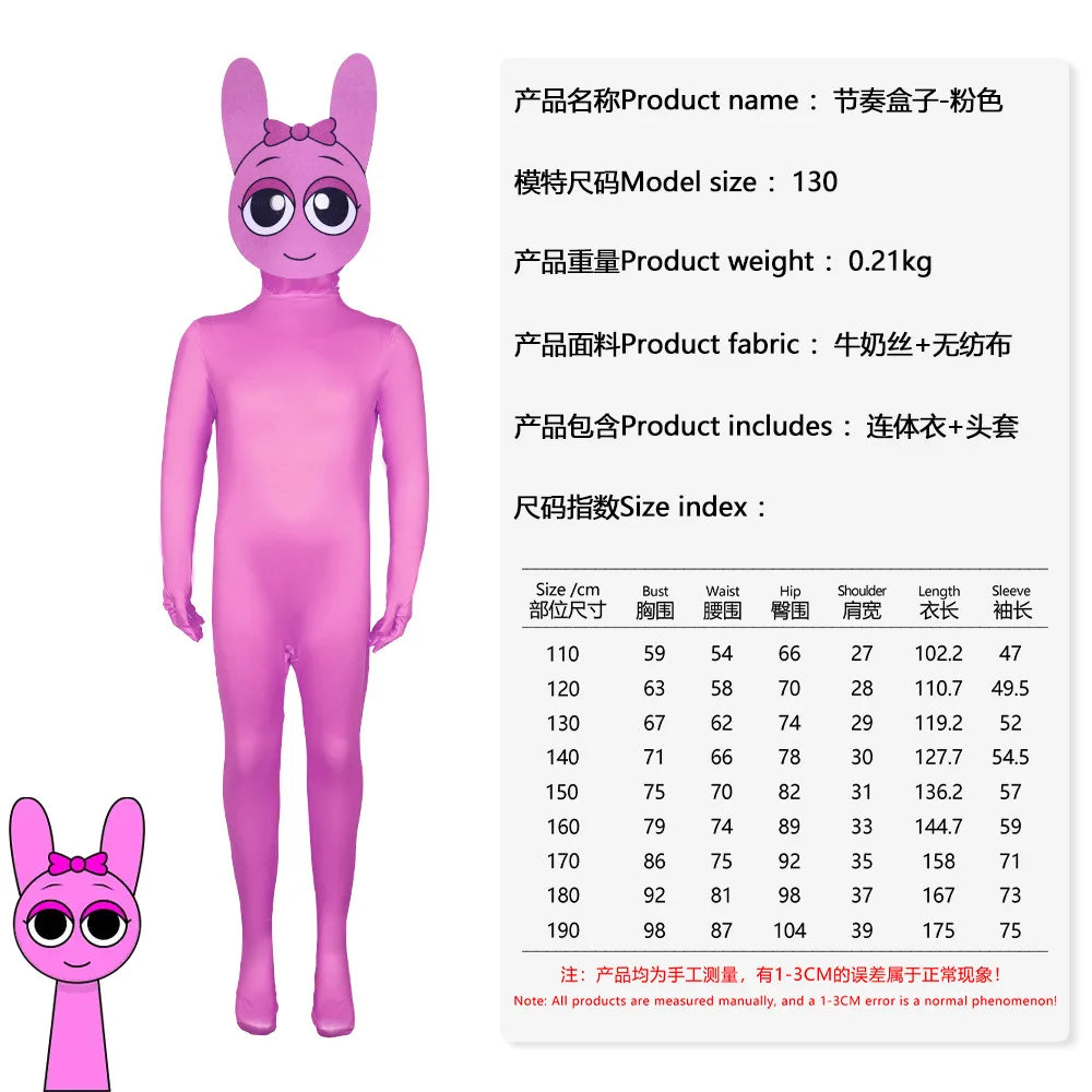 In-Stock Sprunki Incredibox Cosplay Costume - Halloween Stage Performance Bodysuit