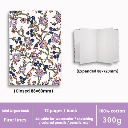 300GSM Thickened Paper Organ Book Sketchbook for Sketching Illustration Handbook Painting Watercolor Journal Drawing Notebook