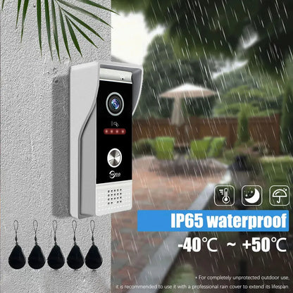 ANJIELO Metal Doorbell Video Intercom Outdoor Unit Compatible CVBS/720P/1080P IP65 Waterproof Night Vision With RFID Swipe Card