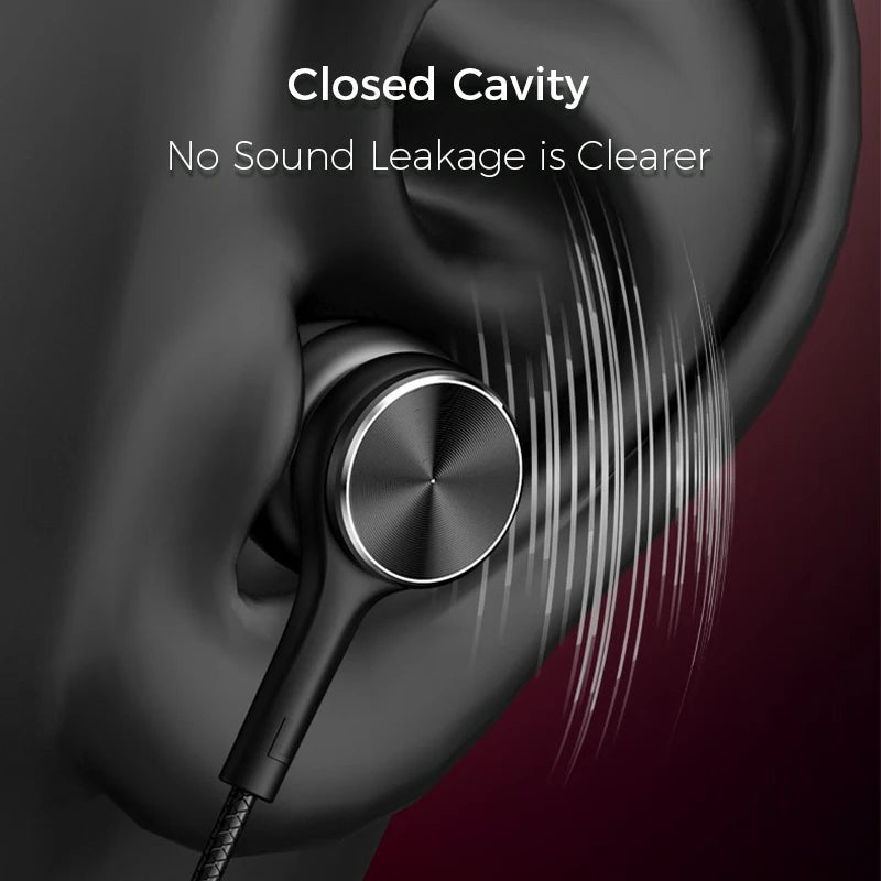 Type C Wired Earphones HiFi Stereo Sound in Ear Headphones 3.5mm Heavy Bass Music Headset For Samsung Galaxy S26 S25 S24 Earbuds