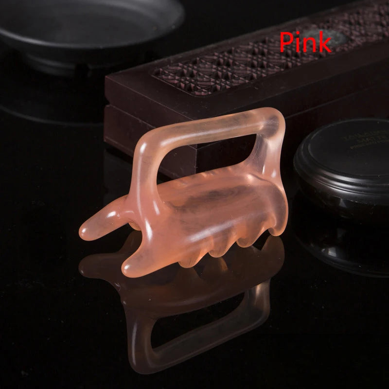 Resin Double Push Massager SPA Scraping Body Massage Tool For Spine Waist And Shoulder Relieve Physical Fatigue