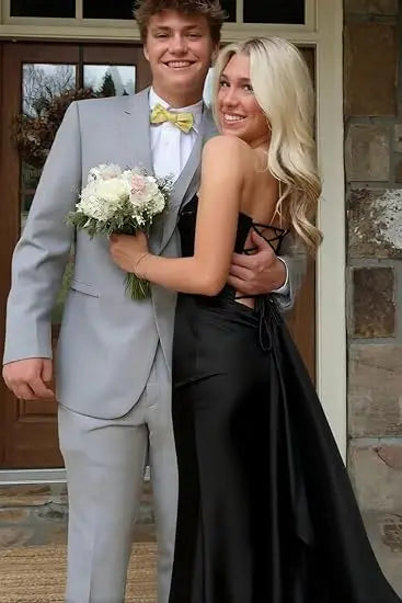 Sage Green Mermaid Prom Dresses Black Sweetheart Strapless Corset Formal Evening Party Gowns 2026 Graduation Dress Customized