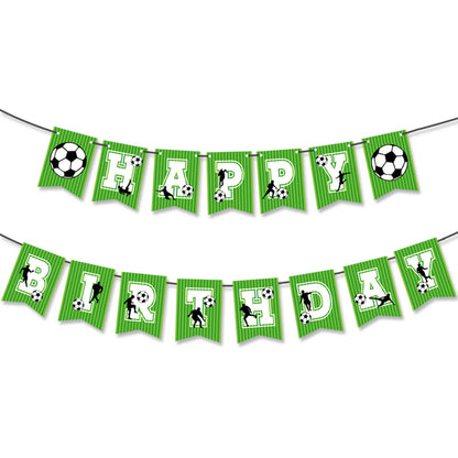 Soccer Ball Cake Topper Decorations Cupcakes Toppers Happy Birthday Sign Decor Football Theme Boy Girl Birthday Party Supplies
