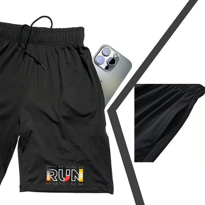 Men's Running Jogging 2 Piece Set Quick Dry Sports Shorts and Compression Tights Athletic Training Wear