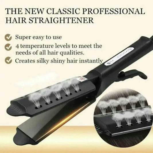 Hair Straightener For Women Widen Panel Four-gear Temperature Adjustment Ceramic Tourmaline Ionic Flat Iron Hair Straightener