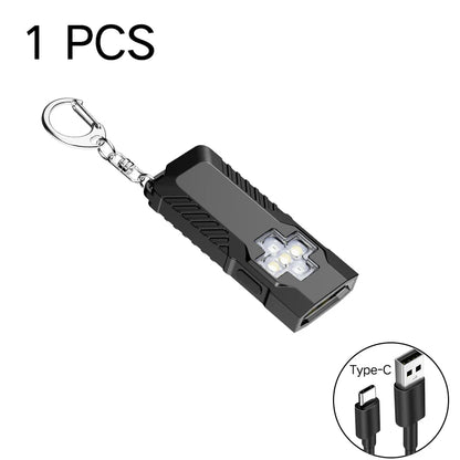 Security Flashing Work Light Warning Light Strong Light Mini Portable Outdoor Maintenance Emergency EDC Flashlight Knife Cap Cli