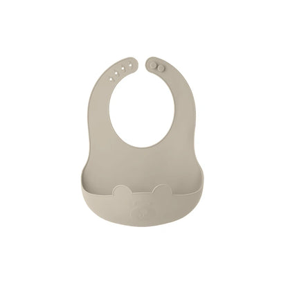 Cute Silicone Baby Bib (Unisex) – Ultra-Lightweight, Foldable Travel Bib. BPA-Free, Soft, and Durable Silicone Bib