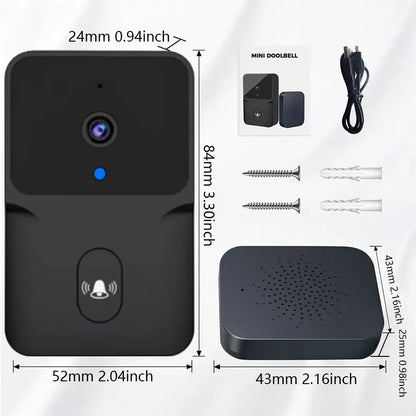 WiFi Wireless Tuya Smart Video Doorbell HD Camerabattery Powered Camera Security Door Bell Wi-Fi Intercom for Home Apartment