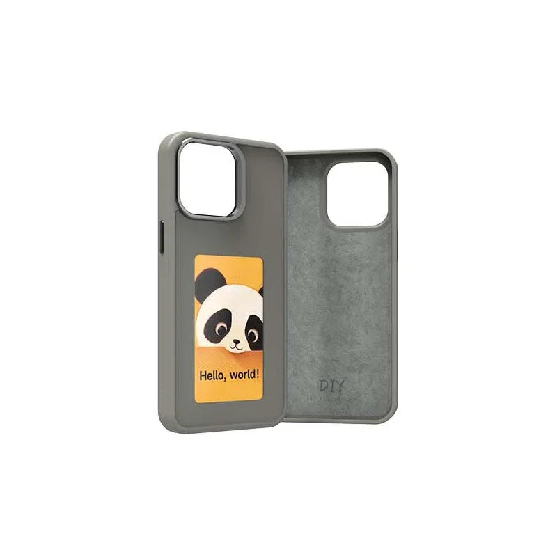 Aumengear DIY Smart Eink 4 Colors Display Screen NFC Phone Case for Phone 13 14 15 Pro Max Magic Designer Casing Phone Back Cove