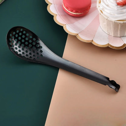 410 Stainless Steel Kitchen Spoon With Holes Cuisine Caviar Builder Roe Sauce Strainer Spoon Durable Kitchen Cooking Gadgets