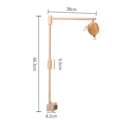 Revolving Music Box For Newborns Baby Crib Imitation Wood Color Hanging Rattle Baby Soothing Musical Toys 0-12 Months Baby Gift