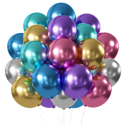 20/40pcs Metallic Balloon Gold Pink Blue Helium Ball Wedding Adult Birthday Party Decoration Chrome Latex Baby Shower Globos