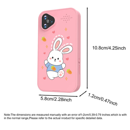 Rabbit Kids Smart Phone Camera Toy Touchscreen Baby Mobile MP3 Player Digital Educational Camera for Girls Boys Aged 3-8