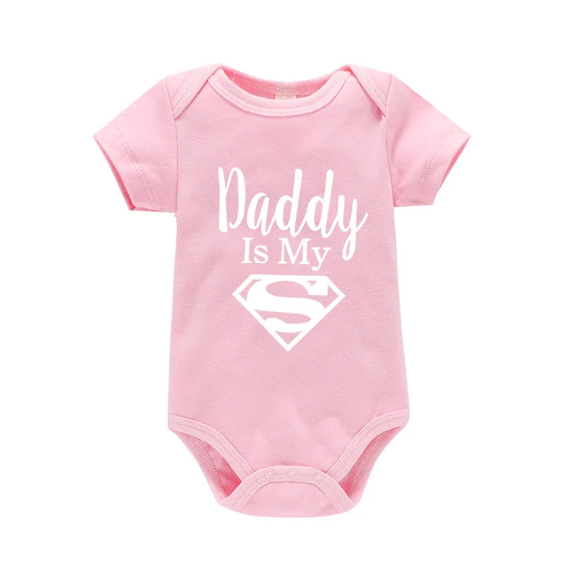 Baby Romper Newborn Baby Boys Girls Clothes Gold Daddy Is My Hero