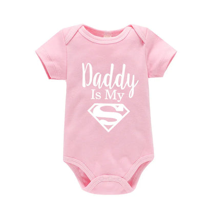 Baby Romper Newborn Baby Boys Girls Clothes Gold Daddy Is My Hero