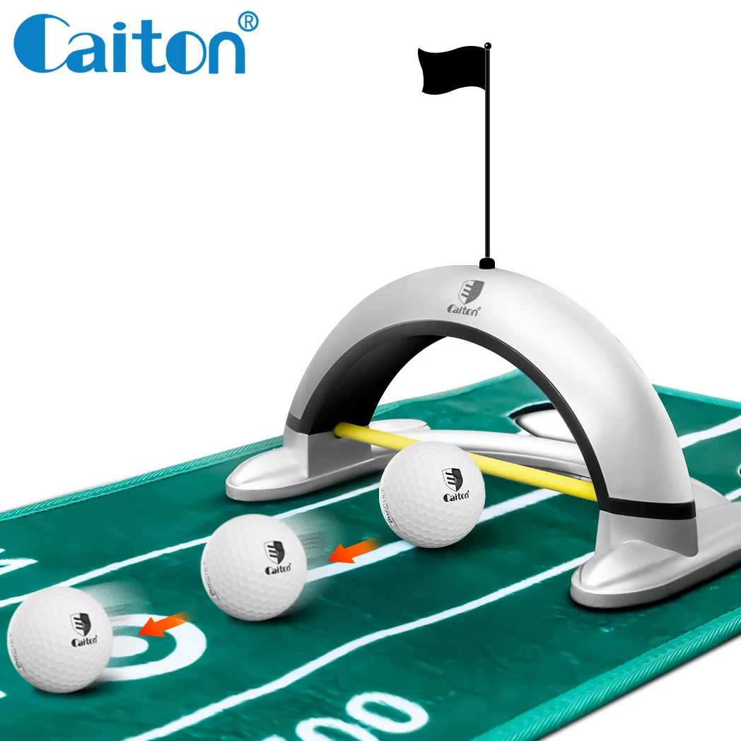 Caiton Golf Automatic Putting Machine, Auto Return Golf Cup, Indoor/Outdoor Putting Practice Aid, Golf Training for Office Use