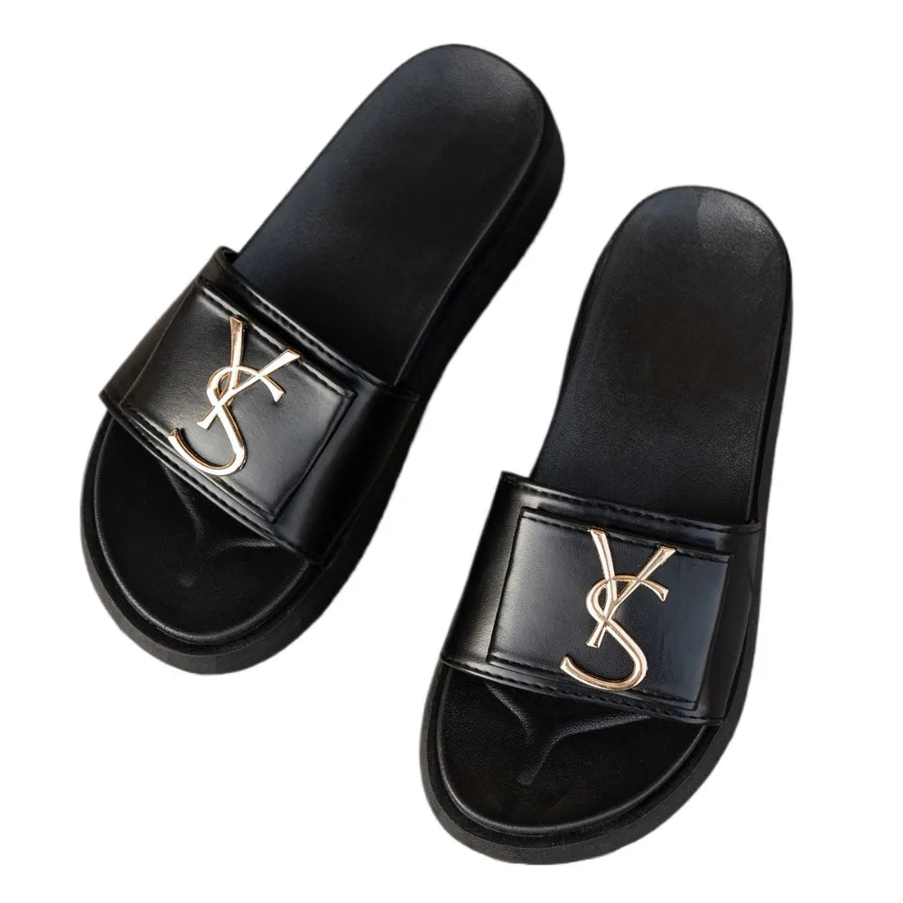 Slippers Luxury Shoes Women Platform Design Slides Fashion Letters Ladies Shoes Casual Slipper Outside Non-slip Slippers Sandals