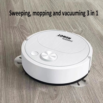 Automatic Electric Floor Vacuum Cleaner 3-in-1 1500Pa Sweeping Mop USB Rechargeable Wireless for Home And Office Use