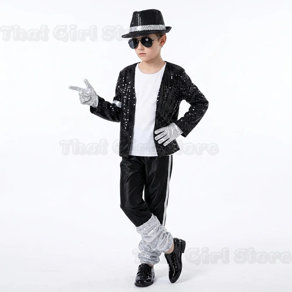 Halloween Coplay outfit for Show Performance Party Michael Jackson Celebrity Birthday Carnival Billie Jean Pop Star MJ costume