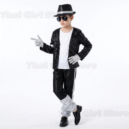 Halloween Coplay outfit for Show Performance Party Michael Jackson Celebrity Birthday Carnival Billie Jean Pop Star MJ costume
