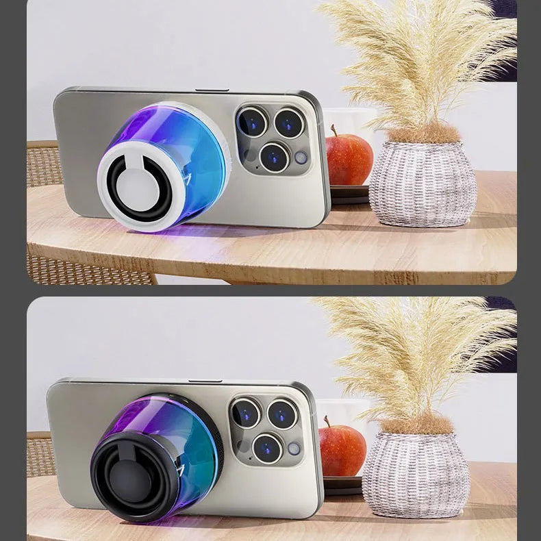 Magnetic Bluetooth Speaker RGB Mini Portable Speaker Magnetic Portable Ring Wireless Sound Box Bluetooth Speaker Tower