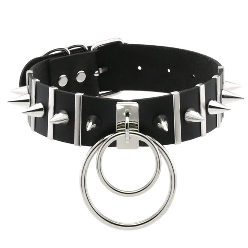 1pc Harajuku Gothic Spike Rivet Star Necklaces Collares Hip Hop Rock