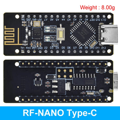 TZT 1/3PCS RF-Nano for Arduino Nano V3.0, Micro USB Nano Board ATmega328P QFN32 5V 16M CH340, Integrate NRF24l01+2.4G wireless