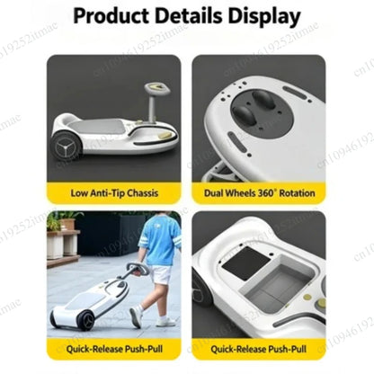 Portable Rechargeable Electric Hover Kart, Anti‑Rollover Ride‑On Scooter for Kids & Adults Outdoor Entertainment