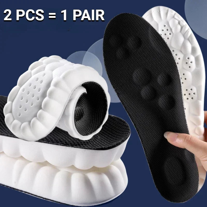 1 Pair Breathable Shock-absorbing Insoles Men's Outdoor Sport Insoles Soft Elastic Sole Comfortable Arch Support Insoles