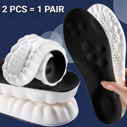 1 Pair Breathable Shock-absorbing Insoles Men's Outdoor Sport Insoles Soft Elastic Sole Comfortable Arch Support Insoles