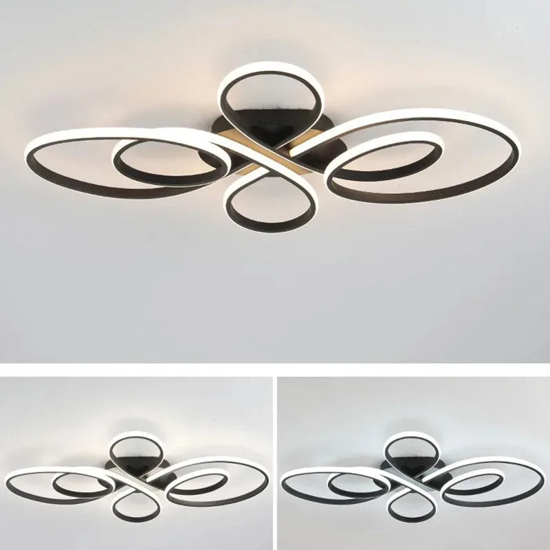 Low Floor Living Room Ceiling Lights Remote Control Modern LED Surface Mounted Light Fixture Dining Room led Ceiling Lamps Dimme