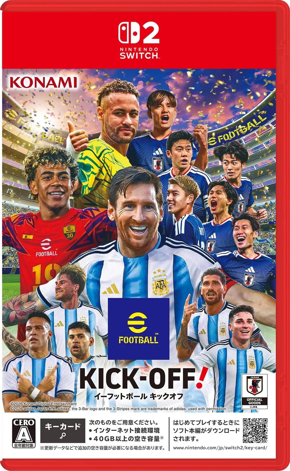 Nintendo Switch 2 EFootball Kick-Off! Physical Game Football Soccer Sports Match Action Game for Switch 2 Console