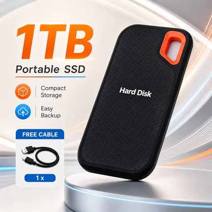 Original Hard Drive External Hard Disk 2TB Portable SSD USB-C Fast Storage Disk for Laptop Mac PC Phone Photo File Backup