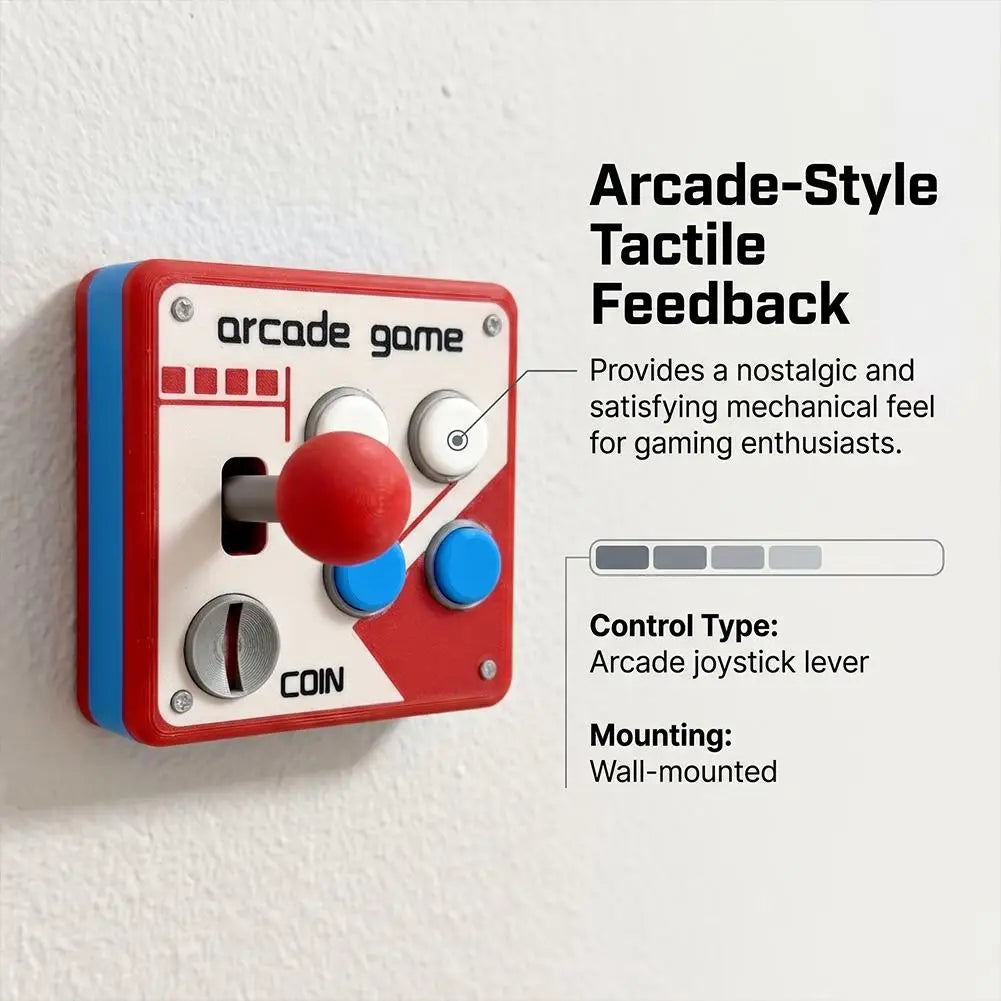 Retro Game Console Joystick Switch Creative 3D Decoration Arcade Panel 3D Printing Panel Socket Control Decorationgift Toys