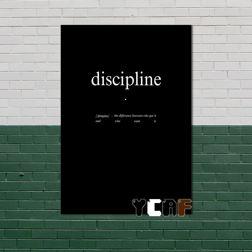 Motivational Quotes Black Minimalist Poster Canvas Aesthetic Decor for Office Quote Wall Art Decoration Gym Inspirational Poster