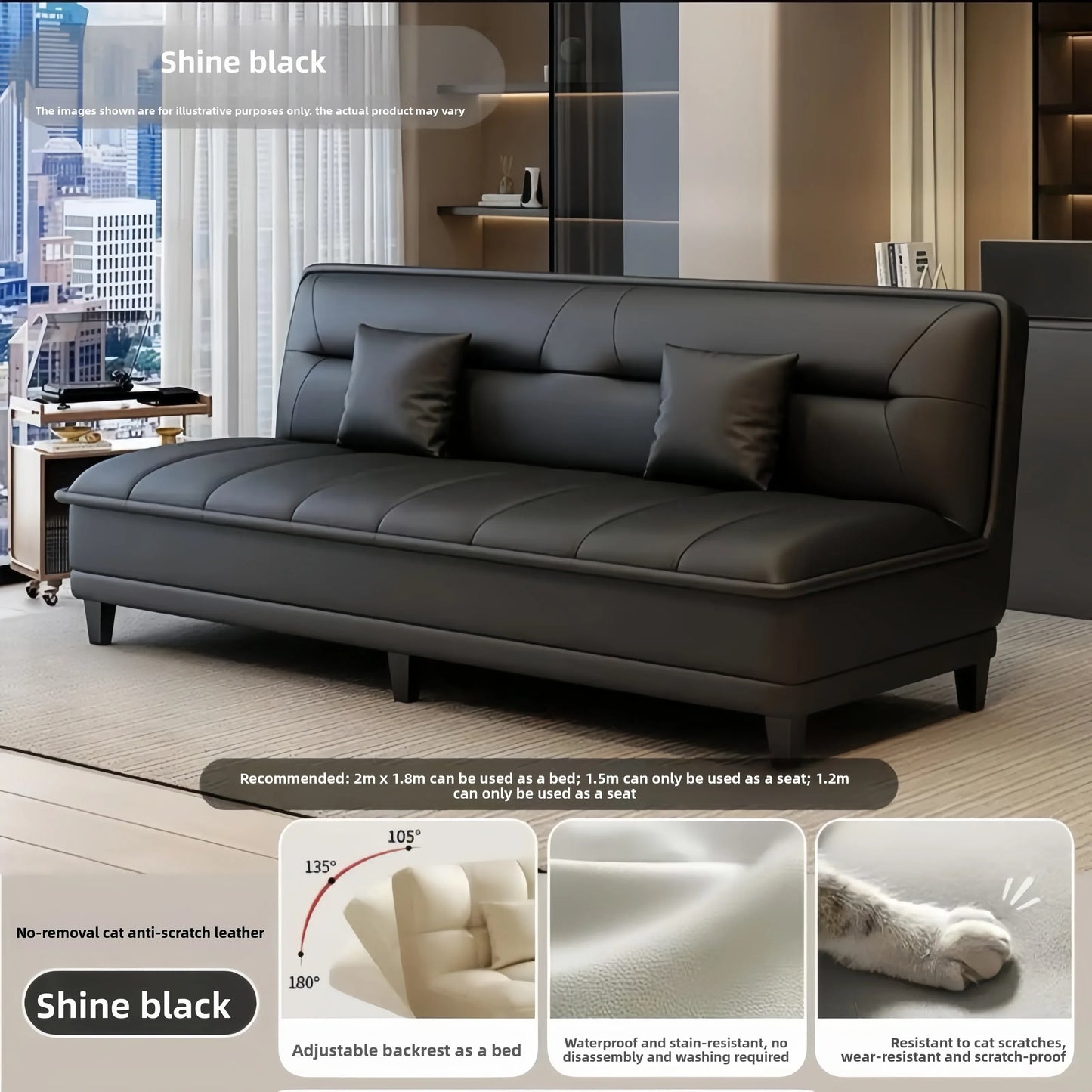 Stable Sofa living room small apartment bedroom folding sofa bed dual-purpose simple modern new small sofasturdy and durable