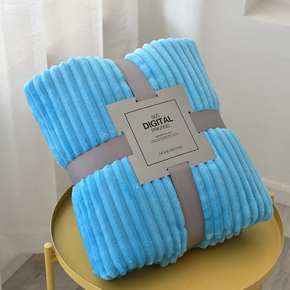 Soft Plaid Blankets Warm Coral Fleece Throw Blanket Sofa Cover Bedspread On The Bed For Adult Kid Pet Winter Warm Blankets