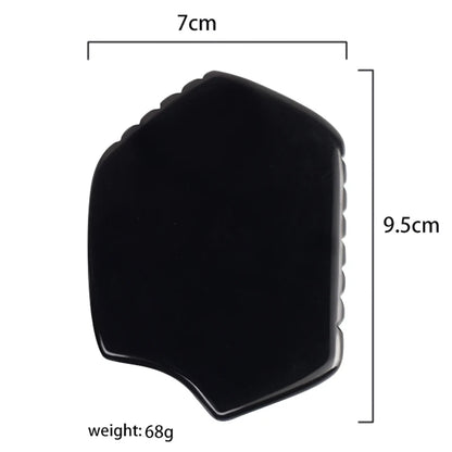 Wholesale Various Shape Black Obsidian Face Gua Sha Tool Sawtooth SPA Massager Acupuncture Facial Beauty Product For Health Care