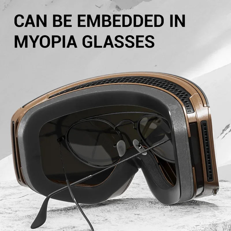 Kapvoe Snow Goggles Ski Snowboarding Skiing Sunglasses for Women Men Anti-Fog Lens UV400 Photochromic Glasses Motorcycle Glasses