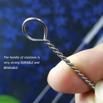 Drinking Straw Cleaning Brush Kit Reusable Tube Pipe Cleaner Nylon Stainless Steel Long Handle Cleaning Brushes for Straws