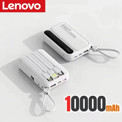 Lenovo 500000mAh Power Bank BuiIt in 4 Lines Super Fast Charging Large Capacity Portable External Battery for All Phones 2026New