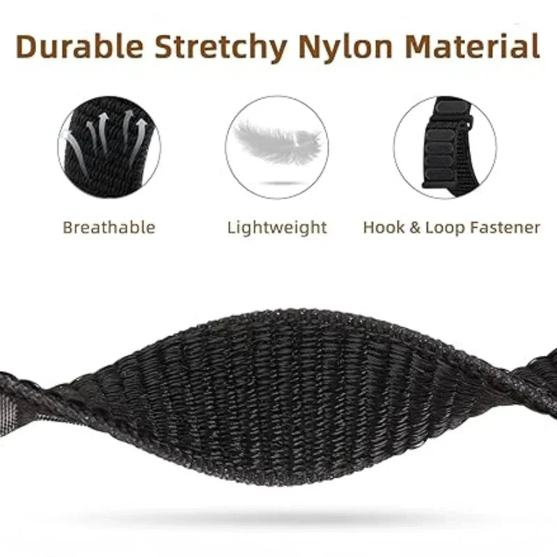 Nylon Loop Strap For Apple Watch 11 10 9 8 7 46mm 45mm 42mm 41mm Ultra 3 2 49mm Braided Bracelet iWatch 6 5 4 SE3 44mm 40mm Belt