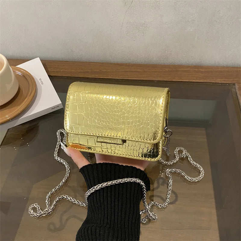 Women's Rhombus Chain Small Square Bag 2026 High-End Fashion Shoulder Messenger Mini Bag Versatile Elegant Trendy