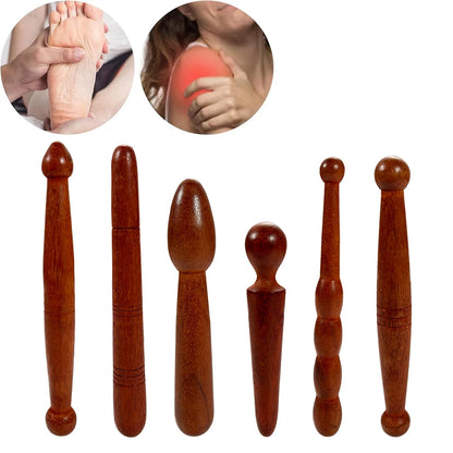 1PCS Wood Foot Massage Stick Travel Manual Acupressure Pen Thai Reflexology Tools for Face Neck Back Waist Massager Trigger Poin
